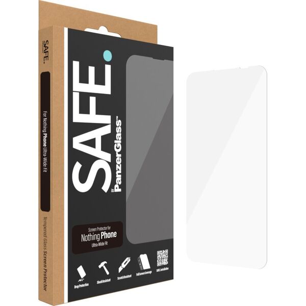 PanzerGlass SICHER. von PanzerGlass™ | Displayschutzfolie – Ultraweite Passform | Nichts Telefon
