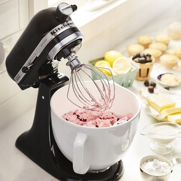 Robot planetarny KitchenAid KitchenAid 5KSM2CB5LW, Single, White, 4.7 L, Ceramic, Italy