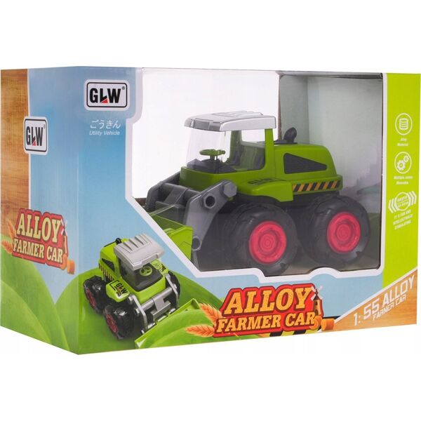 Triton Metalowy Spychacz dla dzieci 3+ Model 1:55 + Ruchoma Łyżka przednia