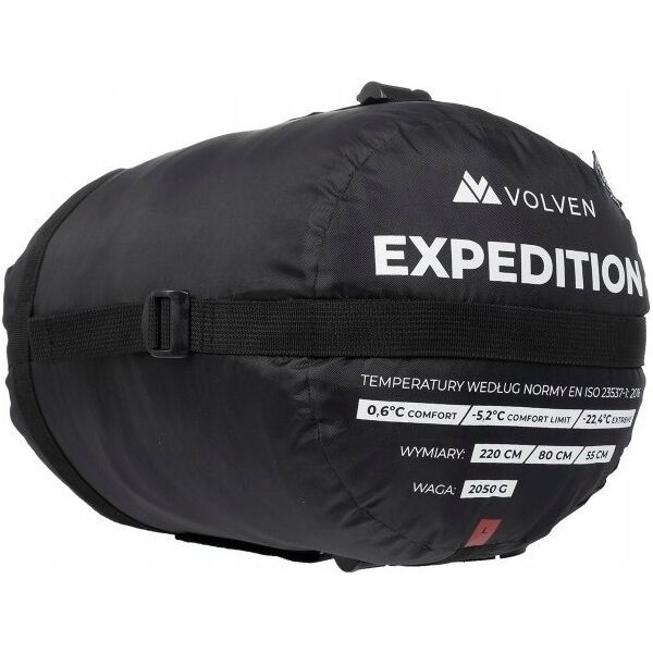 Volven śpiwór expedition-czerwony-lewy