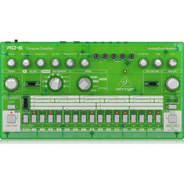 Behringer Behringer RD-6-LM Maszyna perkusyjna - zielony przeźroczysty