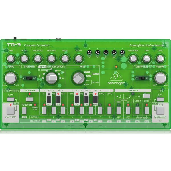 Behringer Behringer TD-3-LM Syntezator linii basowej zielony przeźroczysty