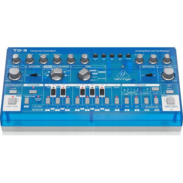 Behringer Behringer TD-3-BB Syntezator linii basowej niebieski przeźroczysty