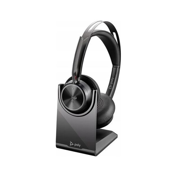 Słuchawki Poly POLY Zestaw słuchawkowy Voyager Focus 2 z certyfikatem Microsoft Teams USB-C-C + przejściówka USB-C/A + podstawka ładująca