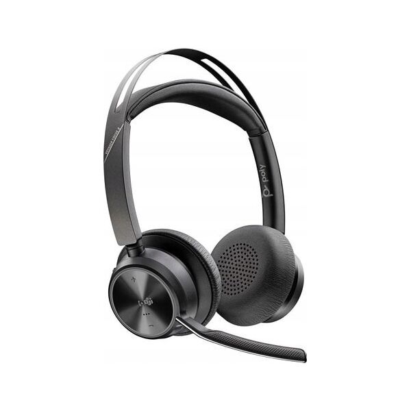Słuchawki Poly POLY Zestaw słuchawkowy Voyager Focus 2 z certyfikatem Microsoft Teams USB-C-C + przejściówka USB-C/A + podstawka ładująca