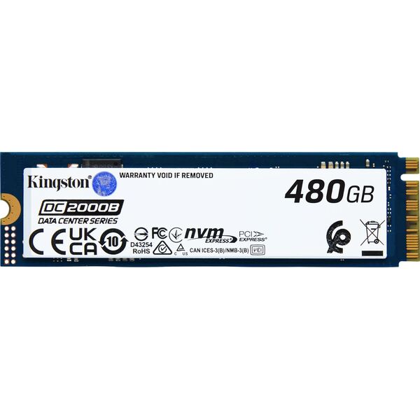 Dysk serwerowy Kingston DC2000B 480GB PCI-E x4 Gen 4 NVMe  (SEDC2000BM8/480G)