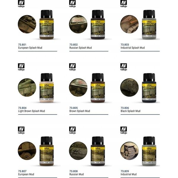 Vallejo Vallejo: 73.808 - Weathering FX - Thick Mud - Russian (40 ml)