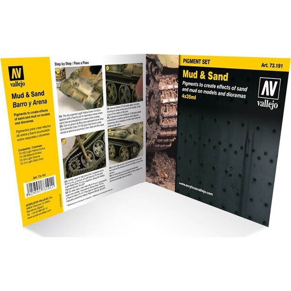 Vallejo Vallejo: 73.191 - Pigment Set - Mud & Sand (4x35 ml)