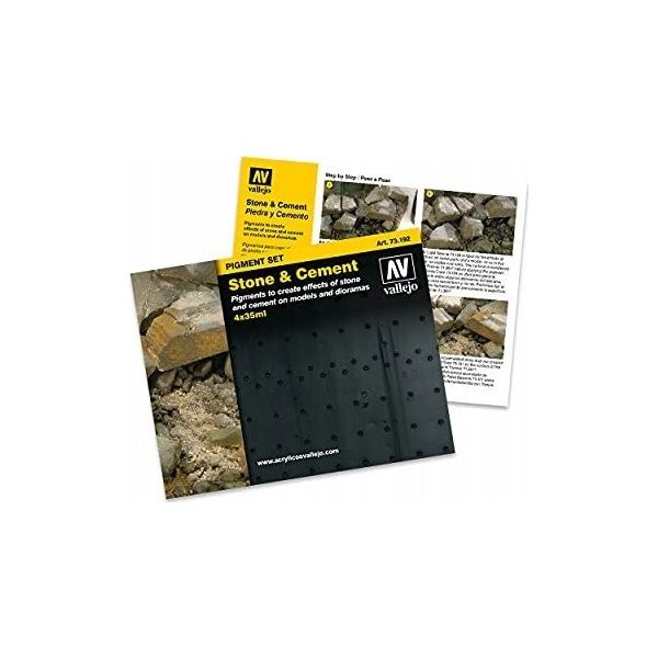 Vallejo Vallejo: 73.192 - Pigment Set -Stone & Cement (4x35 ml)