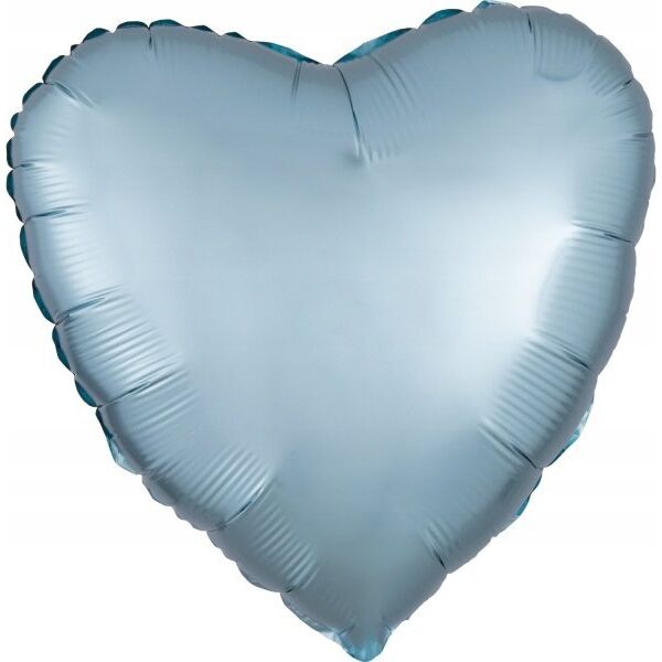 AMSCAN Balon foliowy Lustre Pastel niebieski serce 43cm 9914117