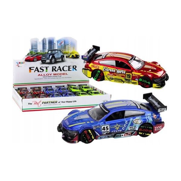LeanToys Samochód Sportowy Auto Metalowe Wyścigowe 1:36 Napęd Mix