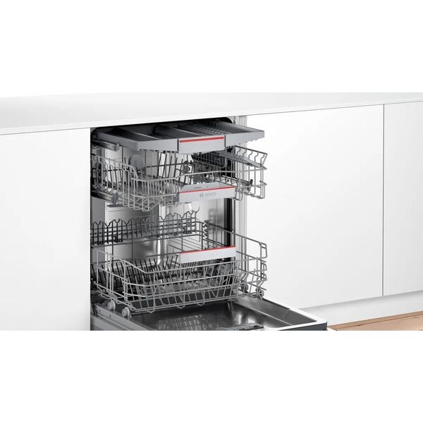 Zmywarka Bosch Bosch | Dishwasher | SMV4ECX10E | Built-in | Width 60 cm | Number of place settings 14 | Number of programs 6 | Energy efficiency class C | Display | AquaStop function | White