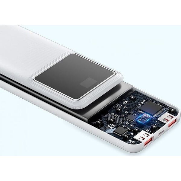 Vention Powerbank, Vention,  FHKW0, 10000mAh, Micro-USB, USB-C, 2xUSB-A, 22.5W (biały)