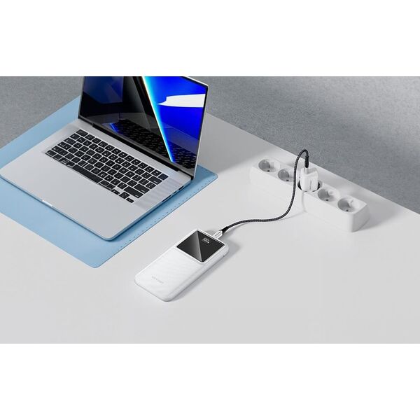 Vention Powerbank, Vention,  FHKW0, 10000mAh, Micro-USB, USB-C, 2xUSB-A, 22.5W (biały)