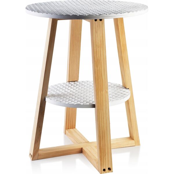 Lumarko Stolik 40xh50cm Biało-złoty 2 Blaty Lumarko!
