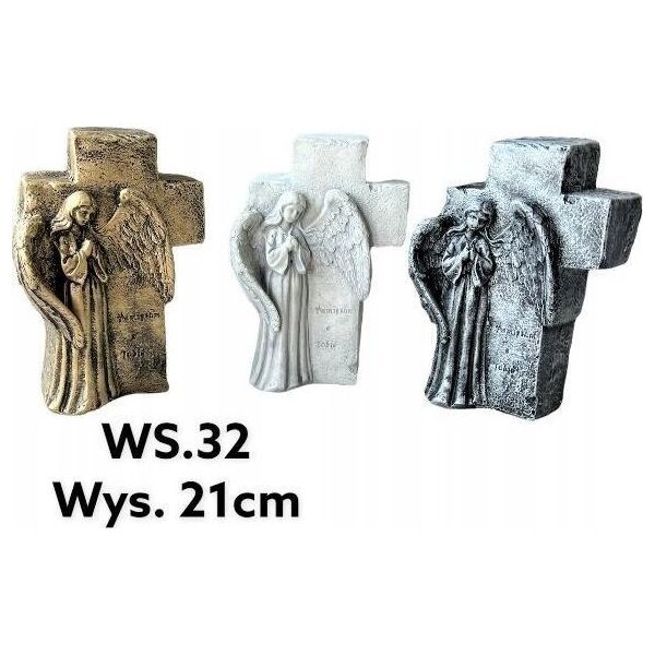 Lumarko Figura Krzyż Z Aniołem 8x14x22cm