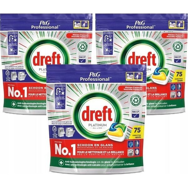 Lumarko Dreft Platinum 75szt Tabletki Do Zmywarki Lemon 1118g Lumarko!