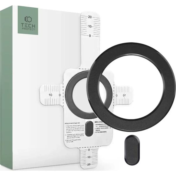 4kom.pl Blaszka magnetyczna Pierścień Uchwyt Magmat MagSafe Univerall Magnetic Ring Black