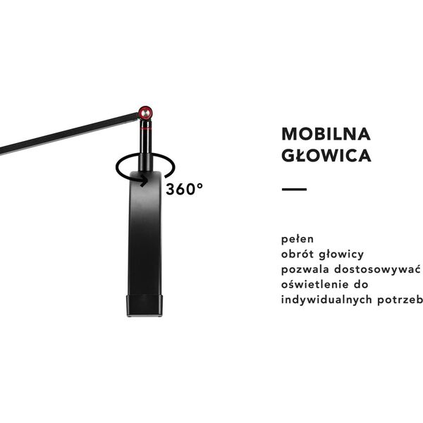 Activeshop Lampa zabiegowa Glow MX3 do blatu czarna