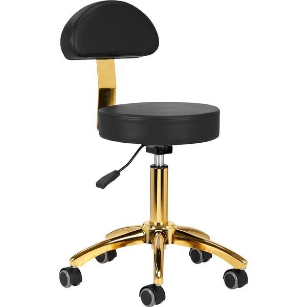 Activeshop Taboret kosmetyczny AM-304G złoto czarny