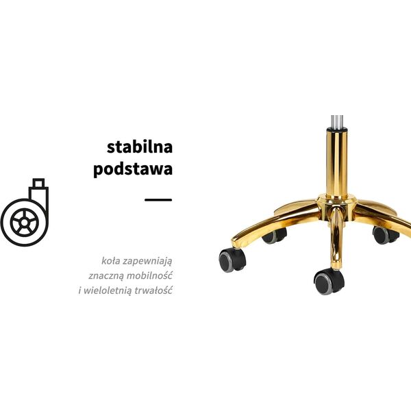 Activeshop Taboret kosmetyczny AM-304G złoto czarny