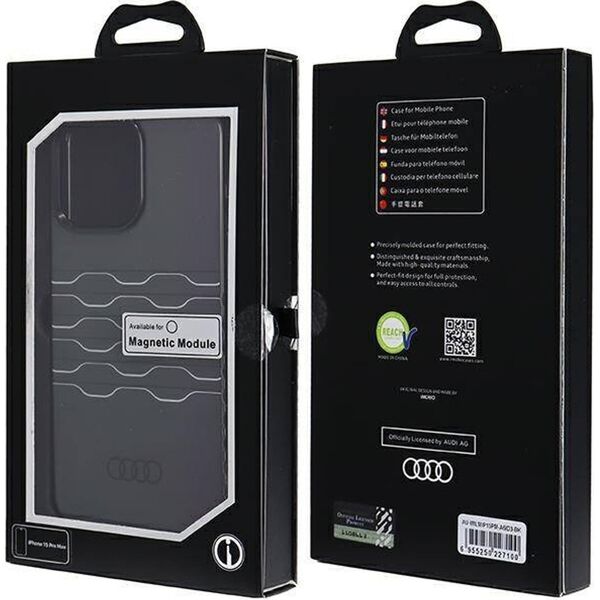 Audi Audi IML MagSafe Case iPhone 15 Pro Max 6.7" czarny/black hardcase AU-IMLMIP15PM-A6/D3-BK