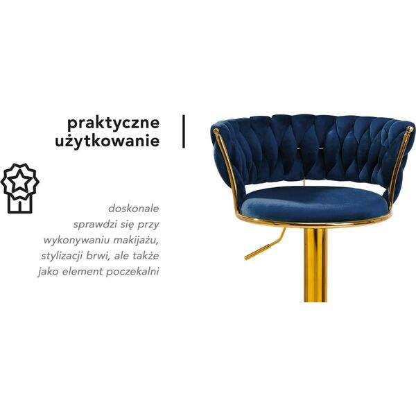 Activeshop 4Rico Hoker barowy QS-B313a aksamit granatowy