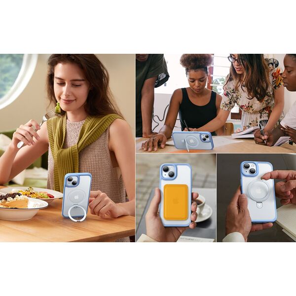 Torras Etui Torras Ostand Matte do iPhone 15 (niebieski navy)