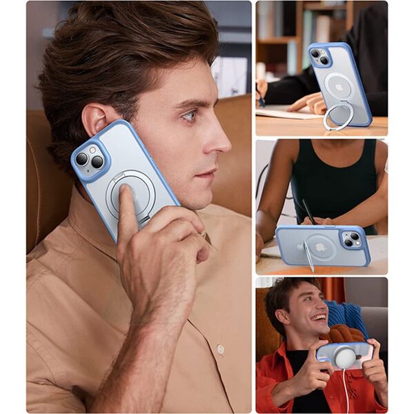 Torras Etui Torras Ostand Matte do iPhone 15 (niebieski navy)