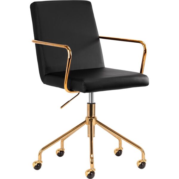 Activeshop Krzesło Kosmetyczne QS-OF211G złoto czarne