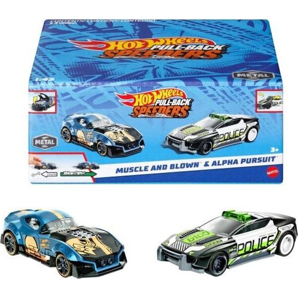 Mattel Hot Wheels Pull-Back Speeders Zestaw 2 pojazdy