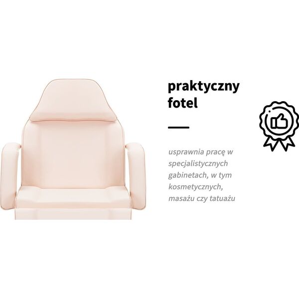 Activeshop Fotel kosmetyczny Basic 202 z kuwetami różowy