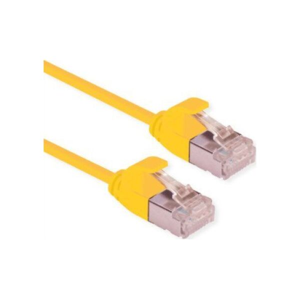 Roline ROLINE F/UTP DataCenter Patch Cord Cat.6A (Class EA), LSOH, bardzo cienki, żółty, 2 m