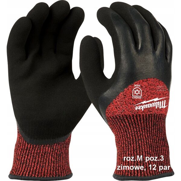 Milwaukee MILWAUKEE GLOVES LEVEL 3 - SIZE M/8 WINTER /12 pcs.