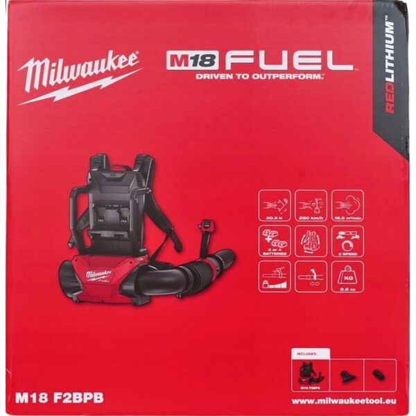 Milwaukee MILWAUKEE.BACKPACK BLOWER 4x18V M18F2BPB-0