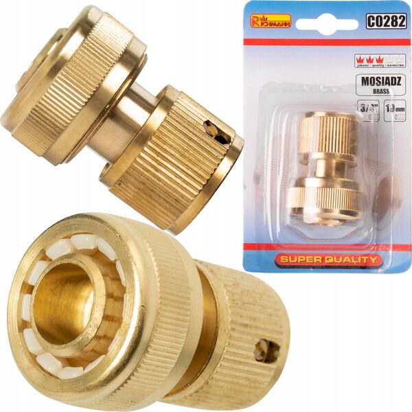 XTline Brass connection with STOP mech. 3/4''