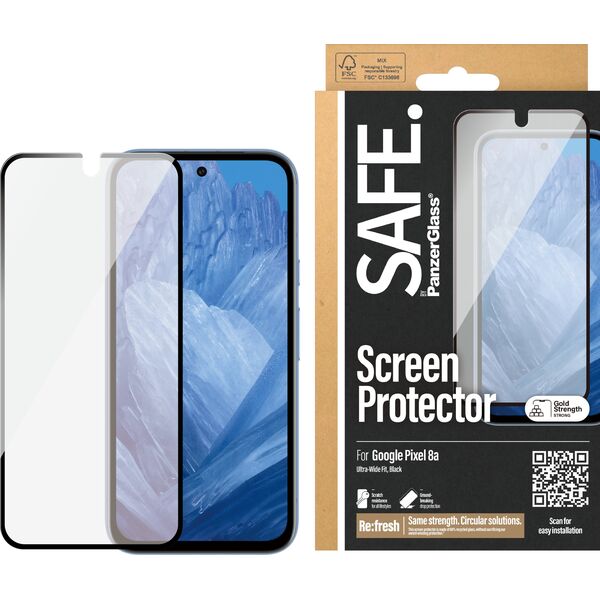 PanzerGlass SAFE. by PanzerGlass Screen Protector Pixel 8a, UWF