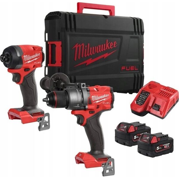 Zestaw elektronarzędzi Milwaukee Milwaukee Akumuliatorinis įrankių kompl. M18 FPP2A3-502X (M18FPD3, M18FID3) 18V 2x5,0Ah