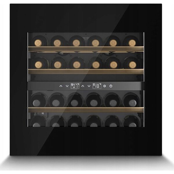 Chłodziarka do wina Caso Caso | Wine Cooler | WineDeluxe WD 24 | Energy efficiency class F | Built-in | Bottles capacity 24 | Juodas