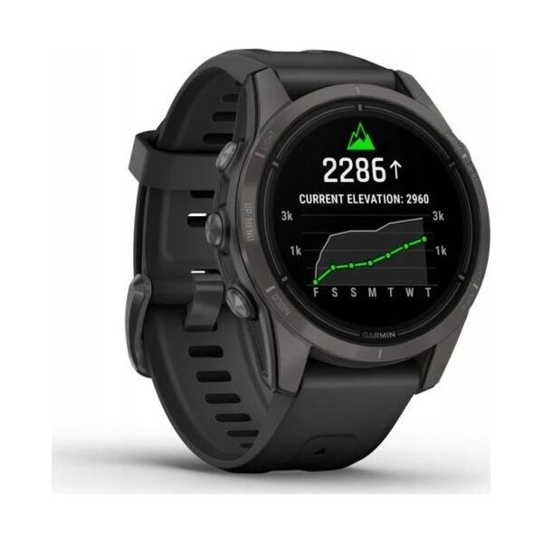 Zegarek sportowy Garmin Garmin EPIX PRO 2 Sapphire išmanusis laikrodis, 42 mm, Pilkas/Juodas