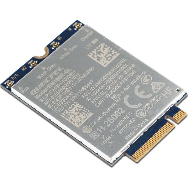 Pamięć do laptopa Lenovo Lenovo WWAN Module for X1 Carbon Gen 12/P16v Gen 2 | ThinkPad Quectel EM160R-GL 4G LTE-A Cat 16 M.2 | 42 x 30 x 2.3 mm