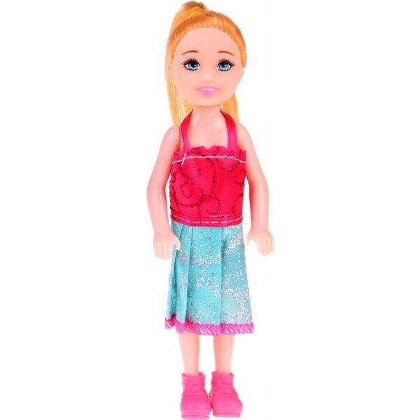 Jokomisiada Urocza Laleczka Mini 13cm Lalka w sukience do domku ZA4628