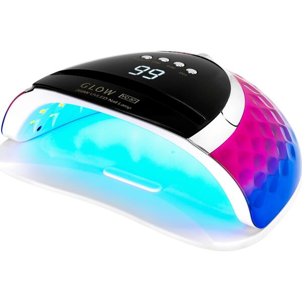 Lampa do paznokci Activeshop Lampa UV LED Glow YC57 RN niebiesko różowa 268W