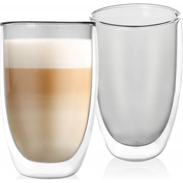Orion Szklanki termiczne z podwójną ścianką do kawy latte DOUBLE 460 ml 2 szt.