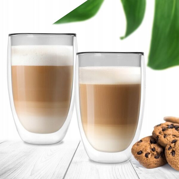Orion Szklanki termiczne z podwójną ścianką do kawy latte DOUBLE 460 ml 2 szt.