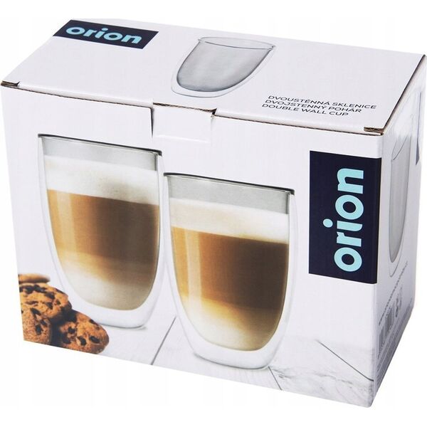 Orion Szklanki termiczne z podwójną ścianką do kawy latte DOUBLE 460 ml 2 szt.