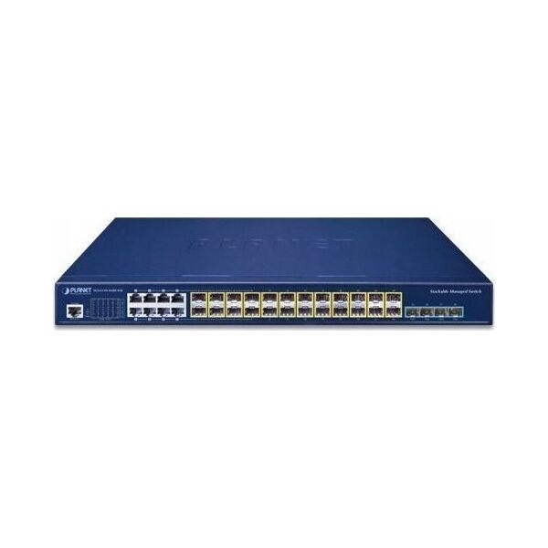 Switch Planet PLANET Layer 3 16-Port 100/1000X SFP Zarządzany L3 10G Ethernet (100/1000/10000) 1U Niebieski