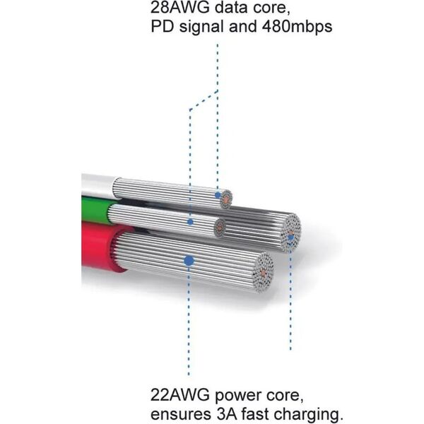 Kabel USB Swissten USB-A - USB-C 0.2 m Srebrny (71521103)