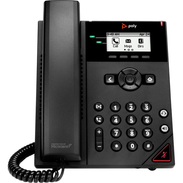 Telefon Poly POLY 2-liniowy telefon IP VVX 150 z obsługą zasilania PoE