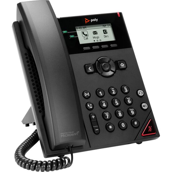 Telefon Poly POLY 2-liniowy telefon IP VVX 150 z obsługą zasilania PoE